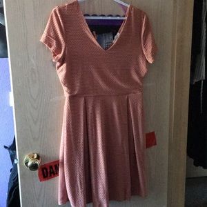 Pink textured dress